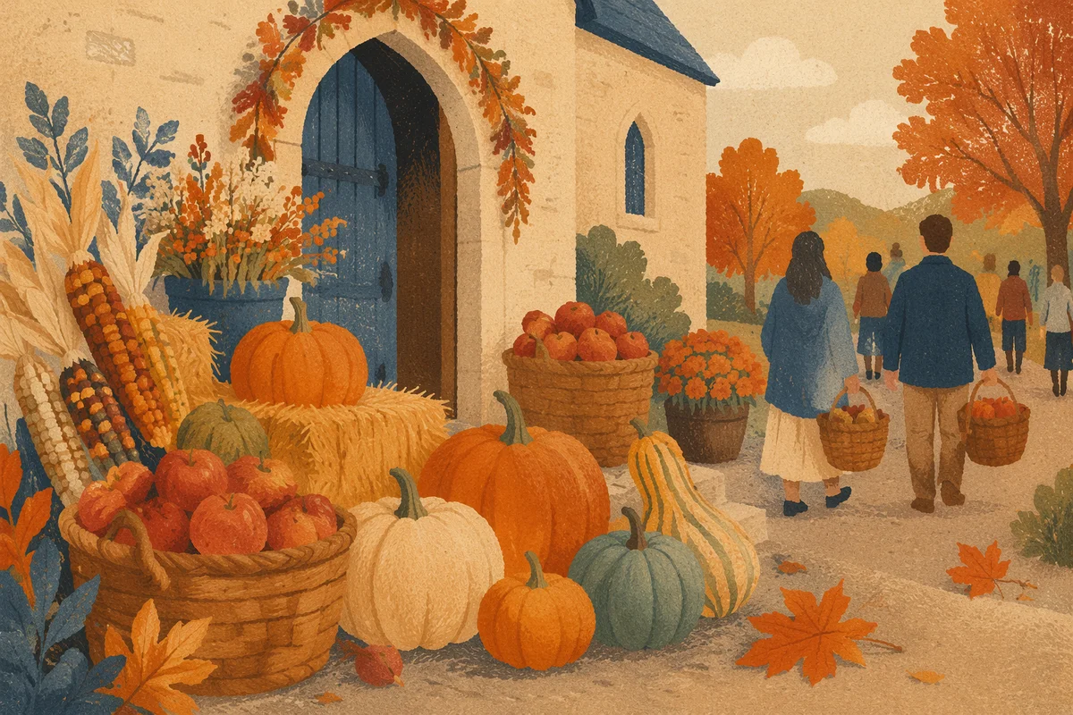 Autumn Harvest Festival at Country Church