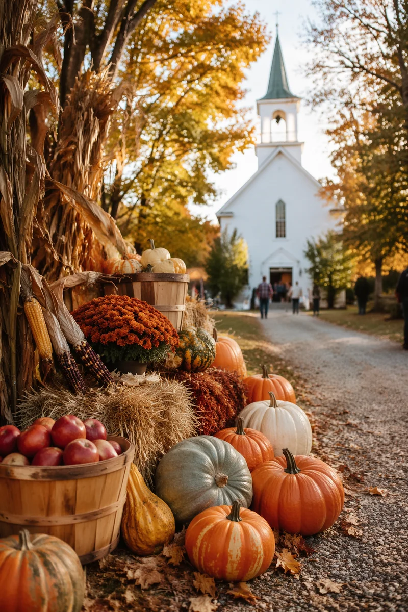 Autumn Harvest Festival at Country Church