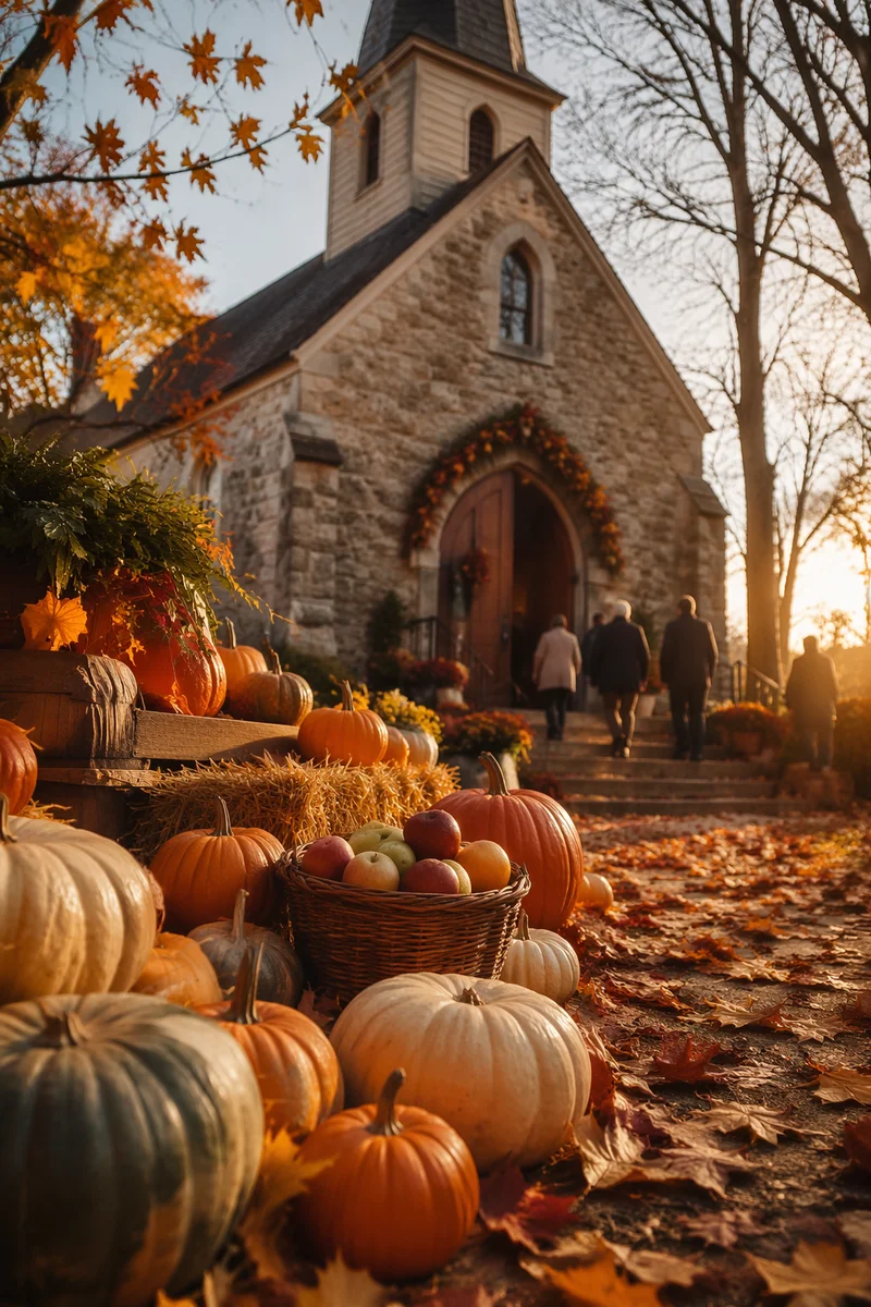Autumn Harvest Festival at Country Church