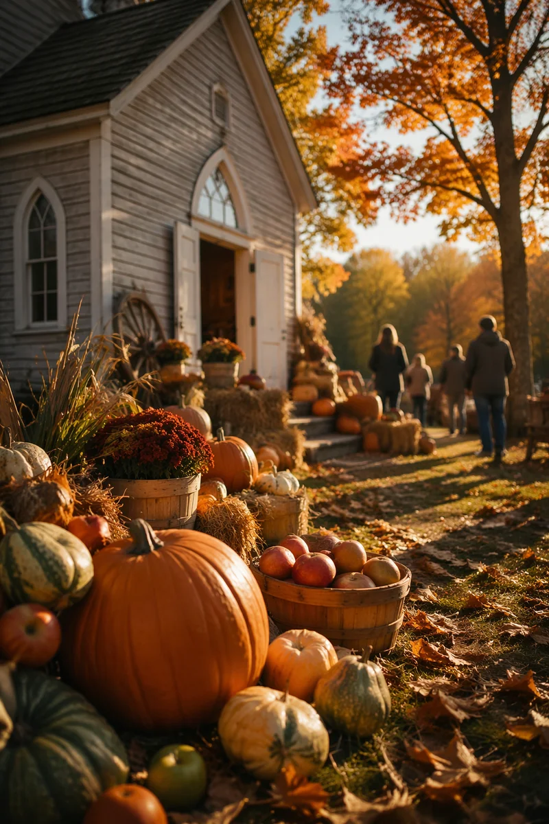 Autumn Harvest Festival at Country Church