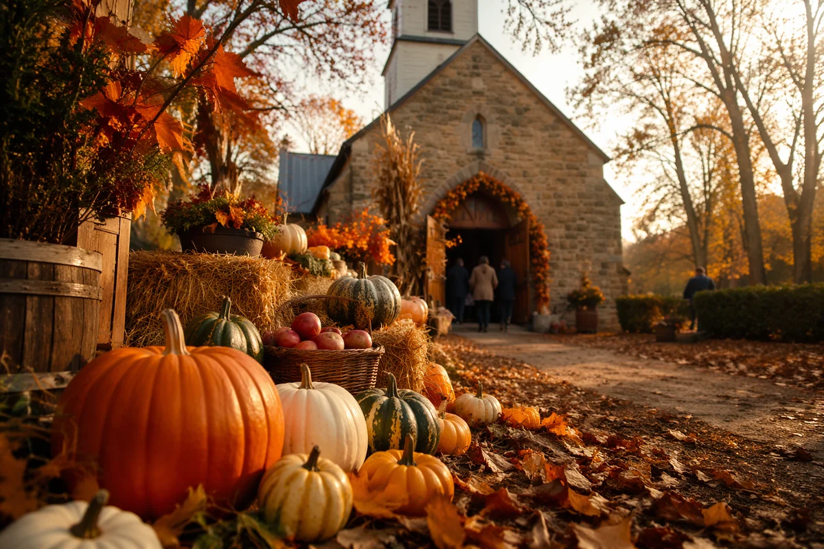 Autumn Harvest Festival at Country Church