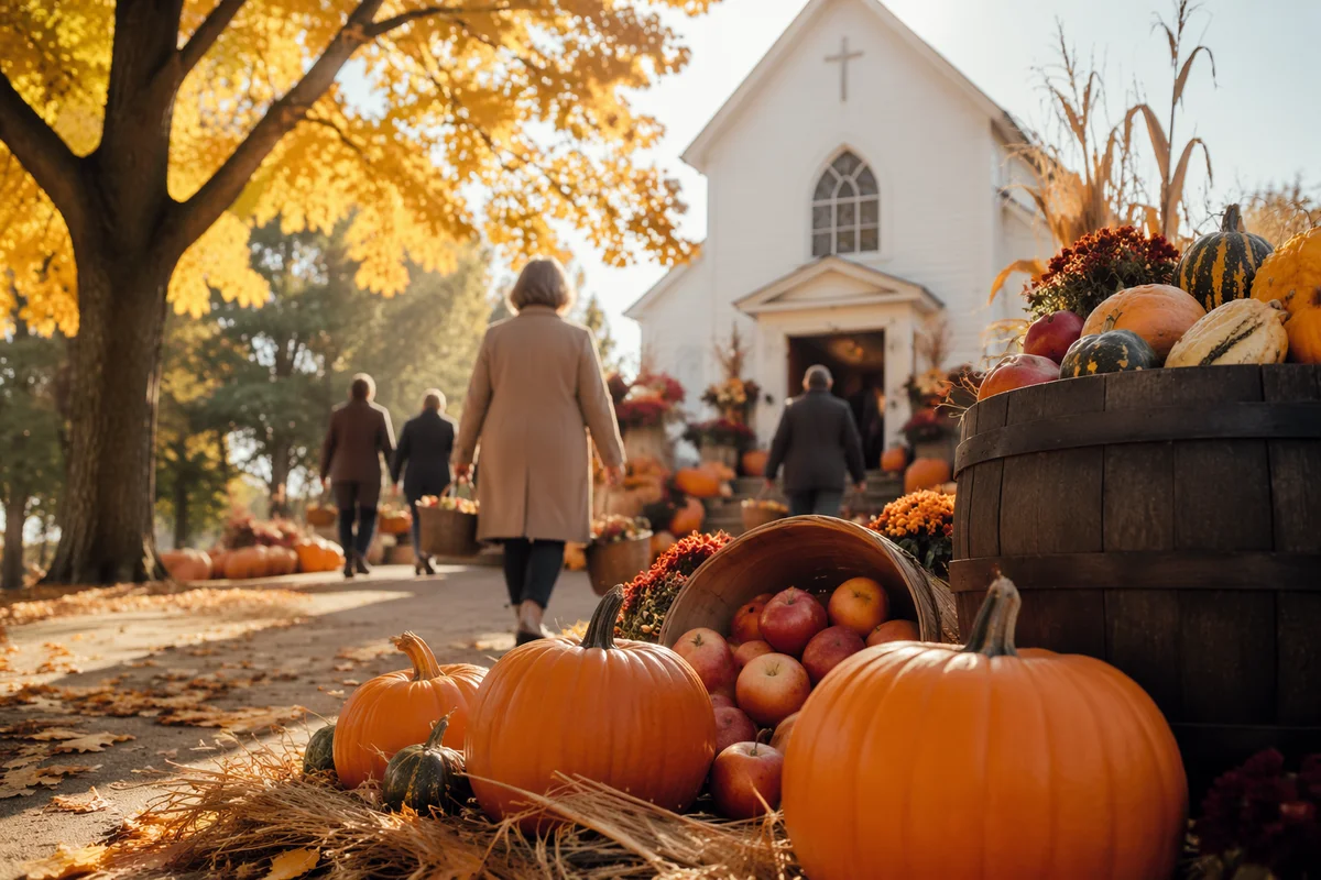 Autumn Harvest Festival at Country Church