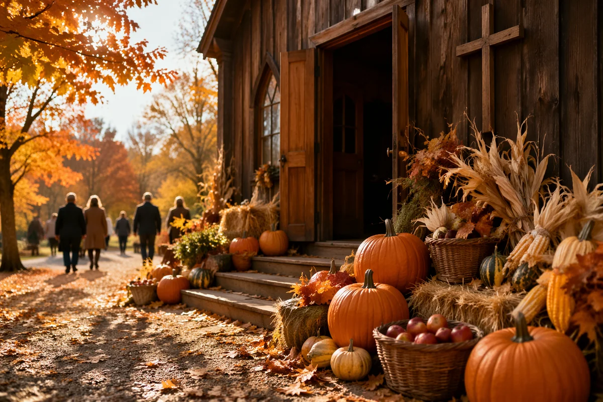 Harvest Festival Pumpkins at Rural Chapel