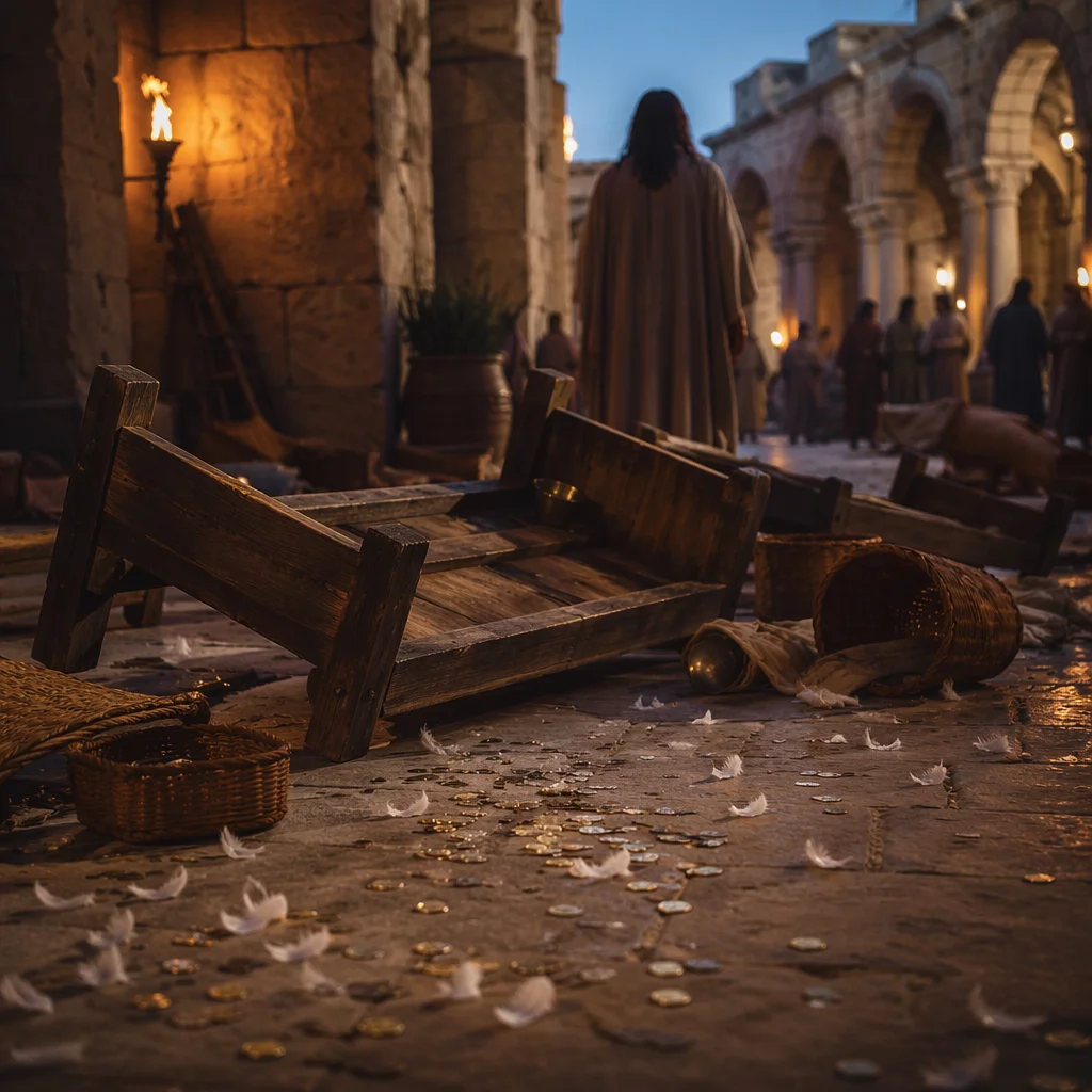 Holy Monday Temple Cleansing at Dusk