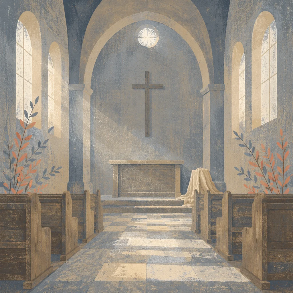 Holy Saturday Bare Altar at Dawn
