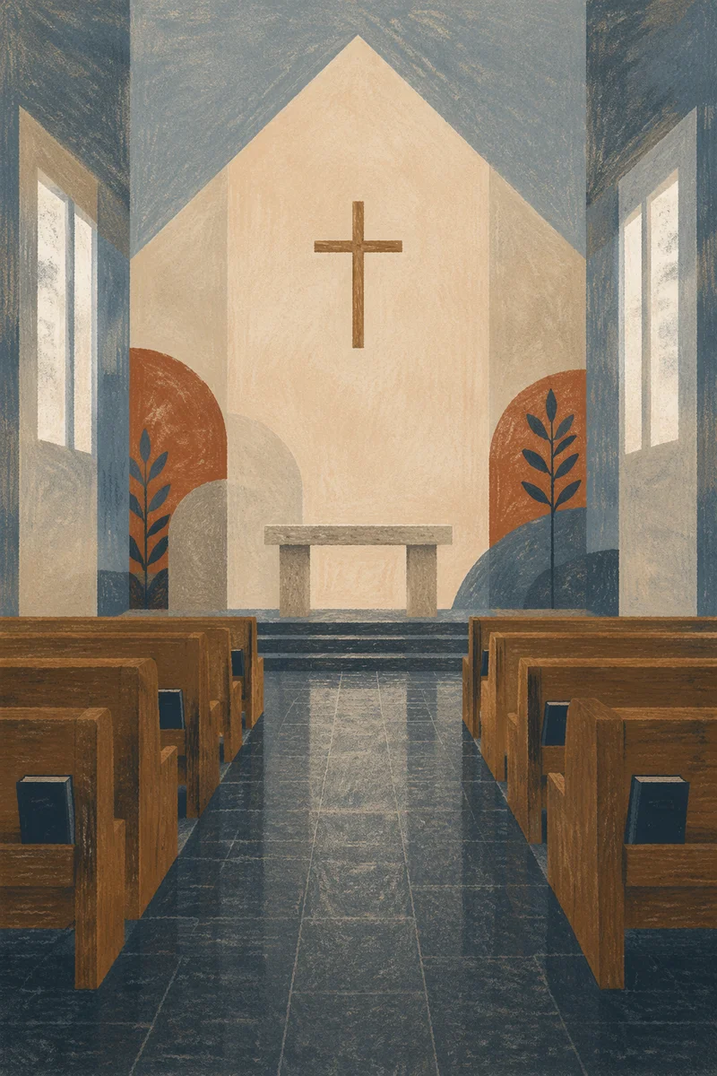 Holy Saturday Empty Church Altar