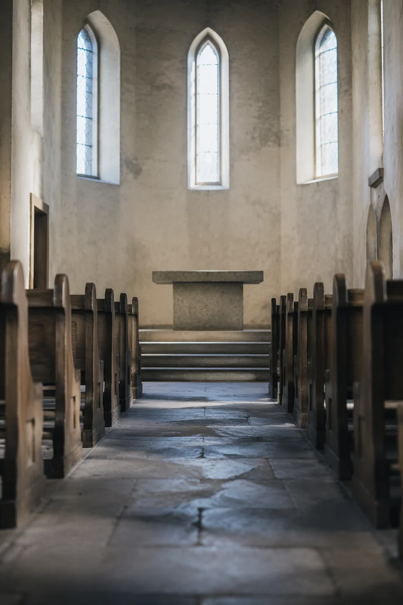 Bare Holy Saturday Church Altar