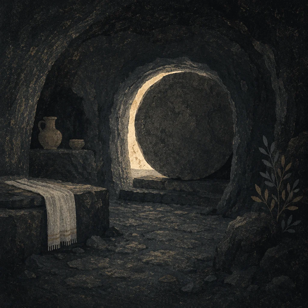 Holy Saturday Sealed Tomb in Darkness