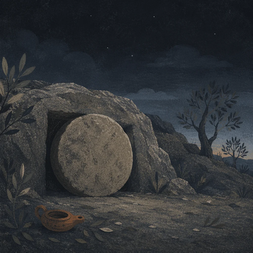 Holy Saturday Sealed Tomb Before Dawn