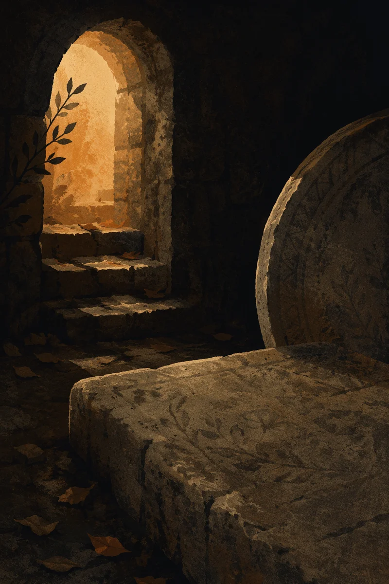 Holy Saturday Sealed Tomb in Darkness