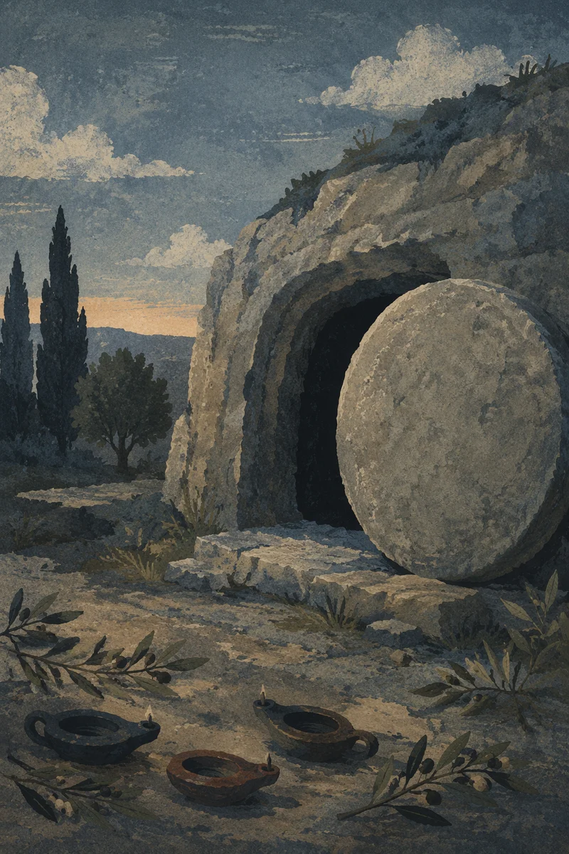 Holy Saturday Sealed Tomb at Dawn