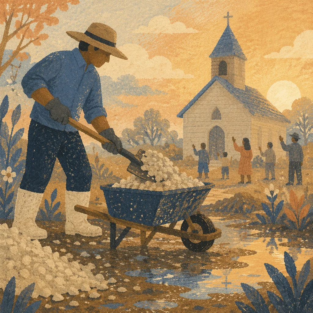 Labor Day Church Worker at Sunrise