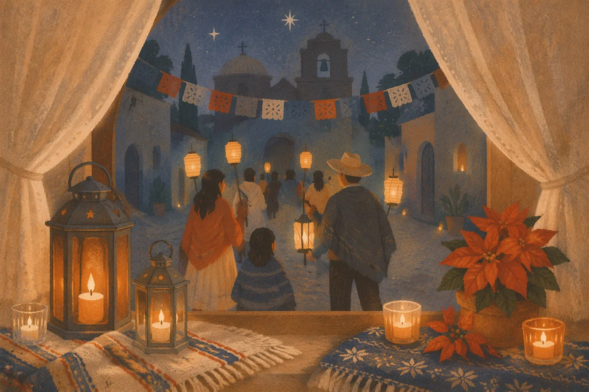 Las Posadas Candlelight Procession at Christmas