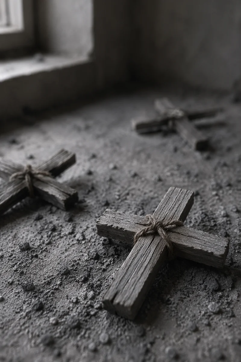 Lenten Ashes on Handmade Wooden Crosses