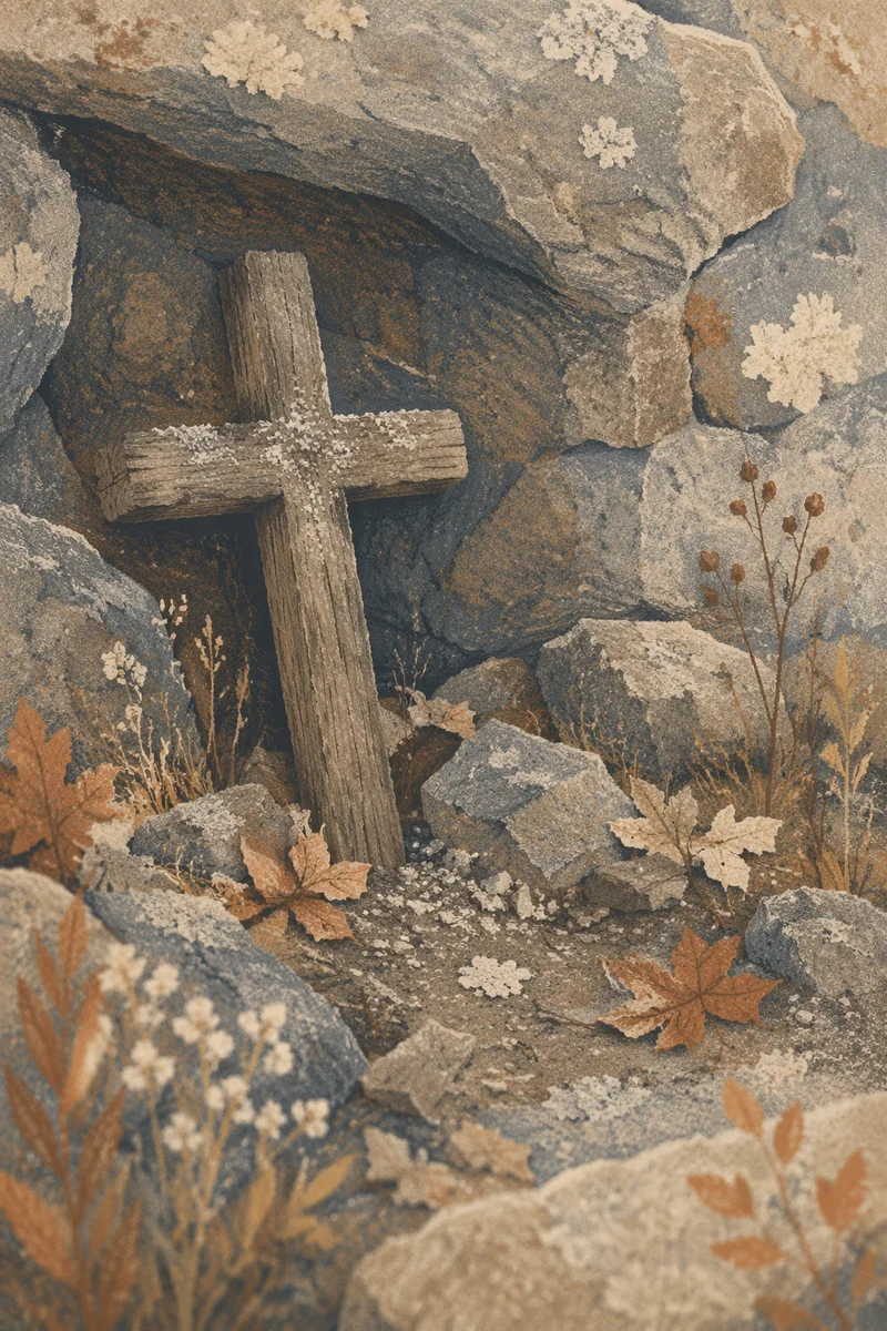 Lent Ashes on Handmade Wooden Cross