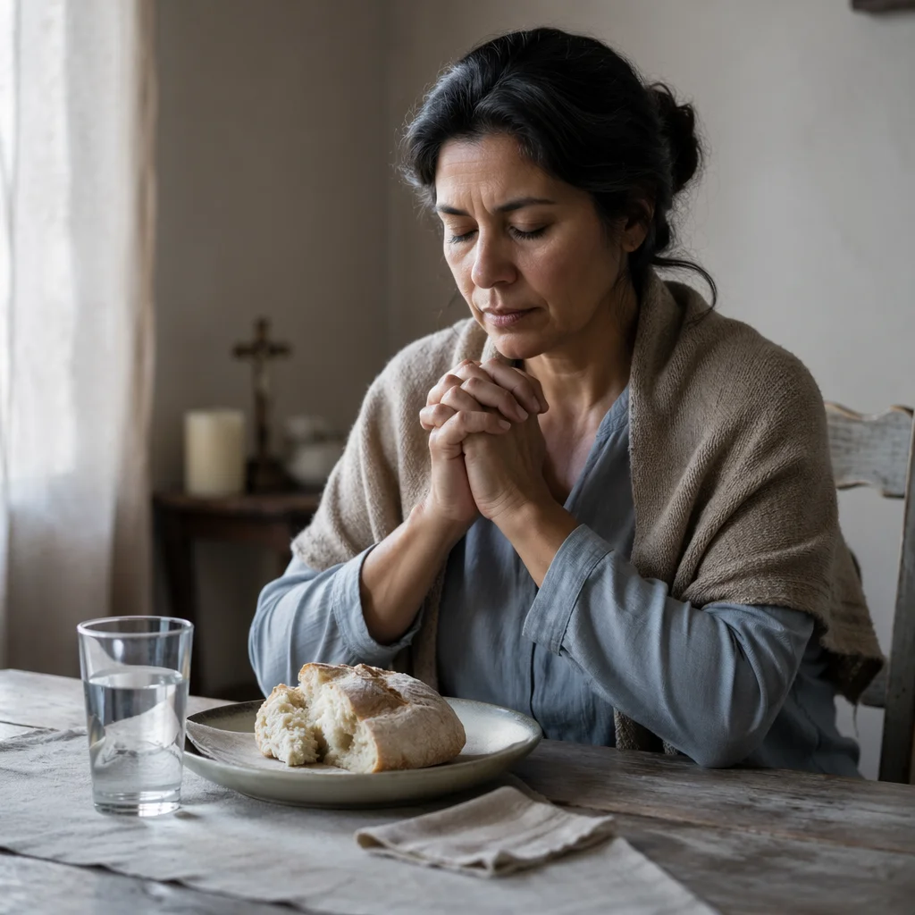 Lenten Dawn Prayer with Bread and Water