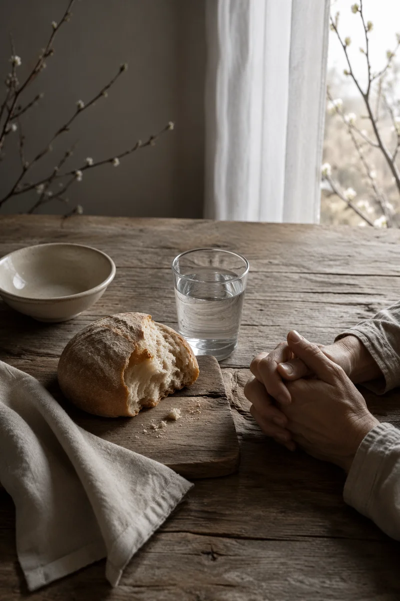 Simple Lenten Bread and Prayer Table