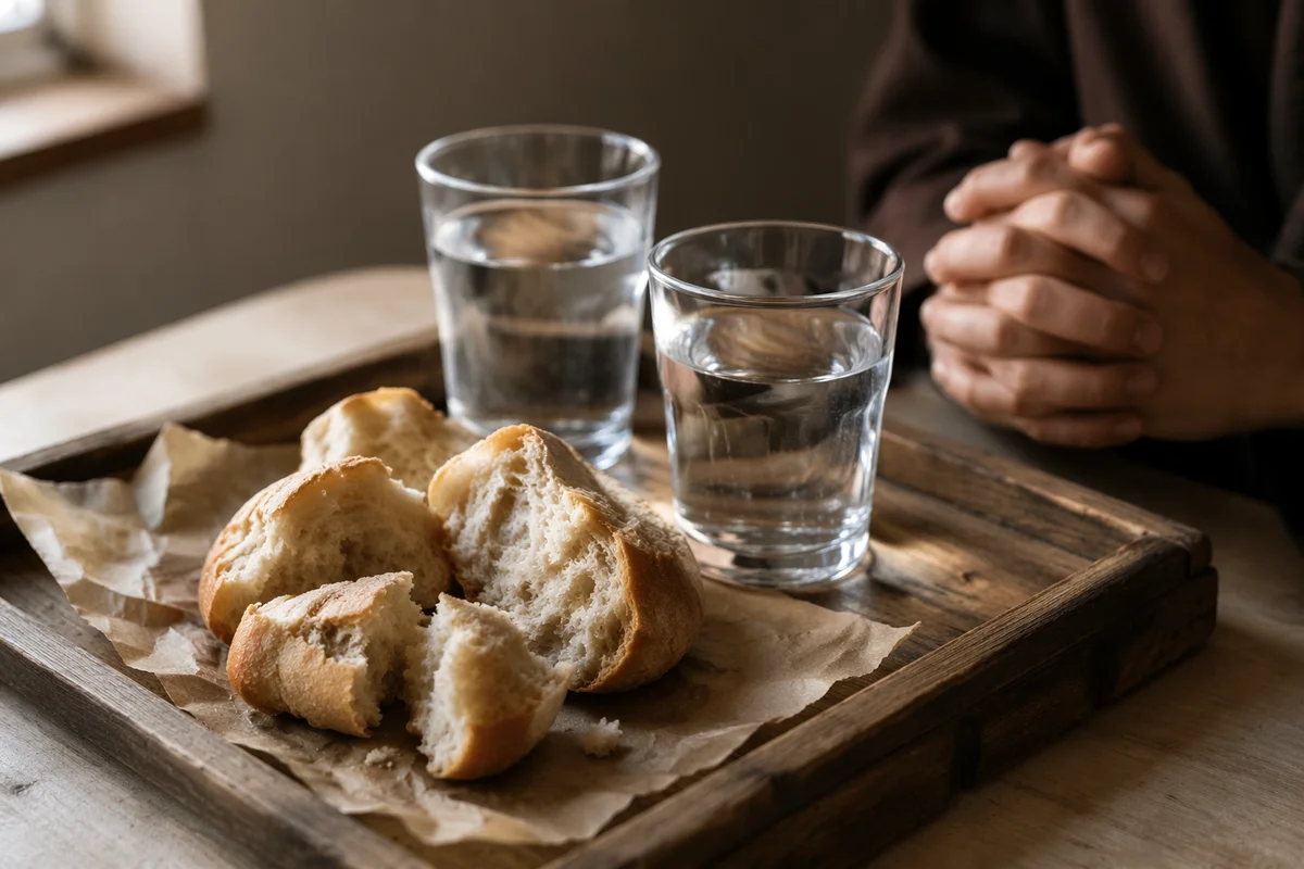 Lenten Bread and Water Prayer Still Life