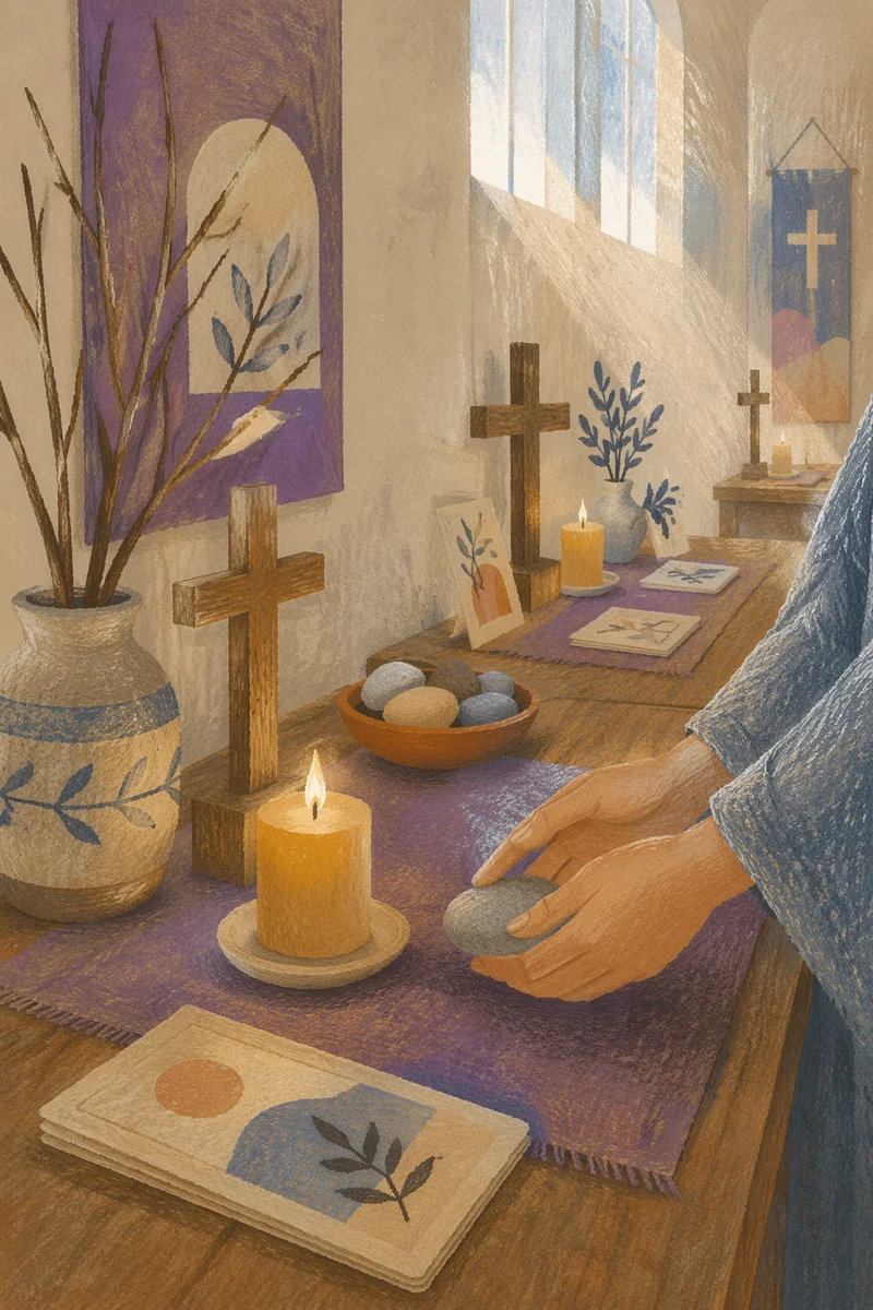 Lent Prayer Stations in Quiet Chapel