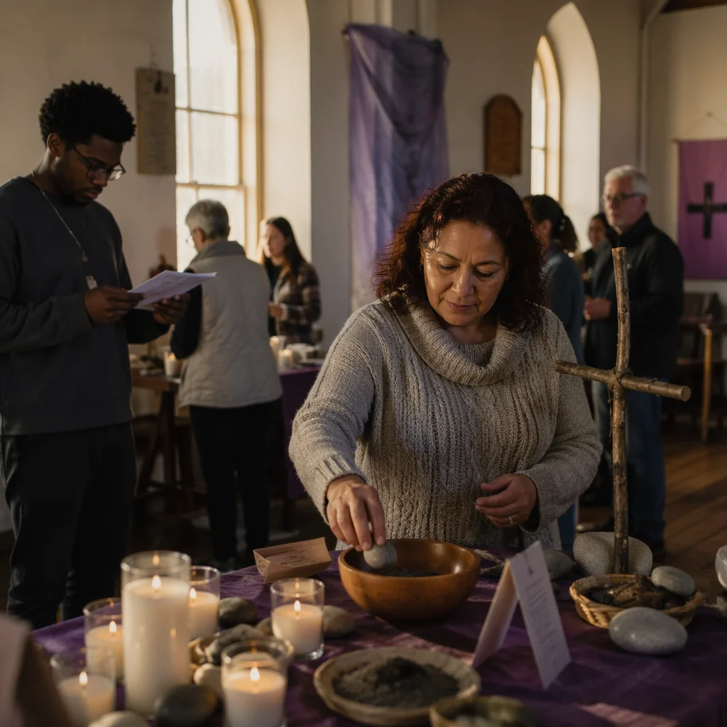 Lent Prayer Stations in Quiet Church