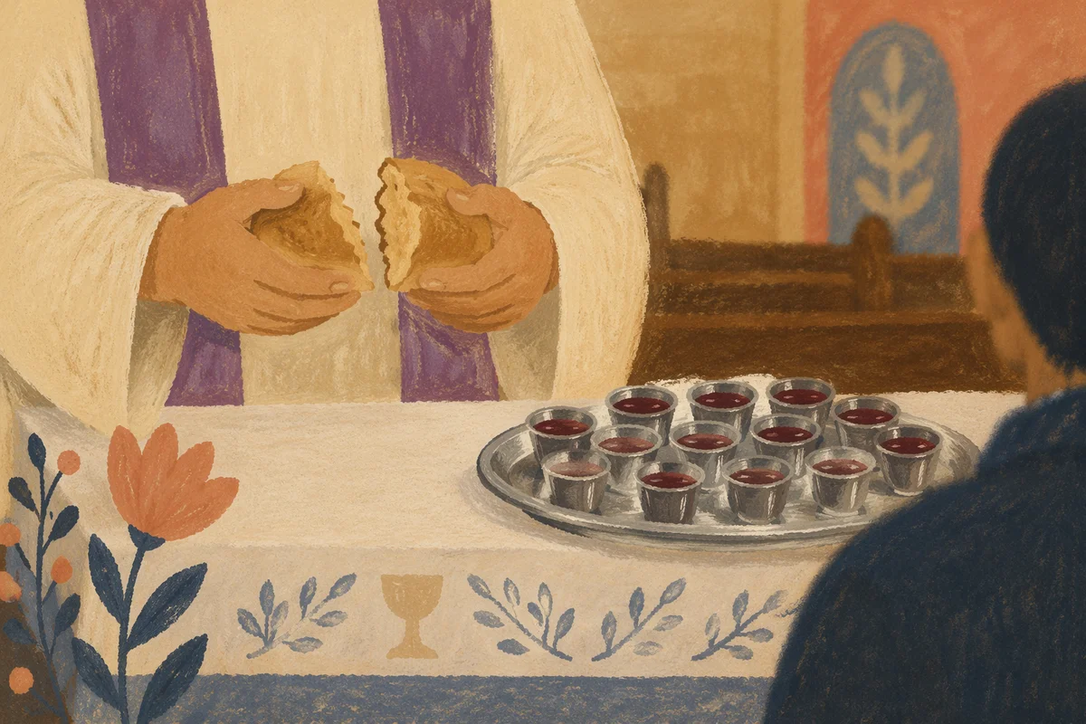 Maundy Thursday Communion Bread Breaking Scene