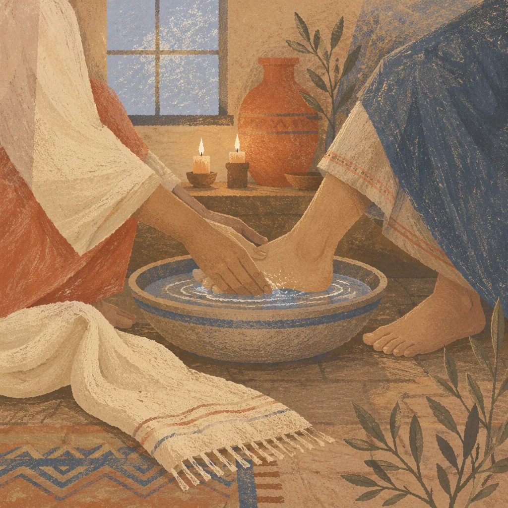 Maundy Thursday Foot Washing in Candlelight