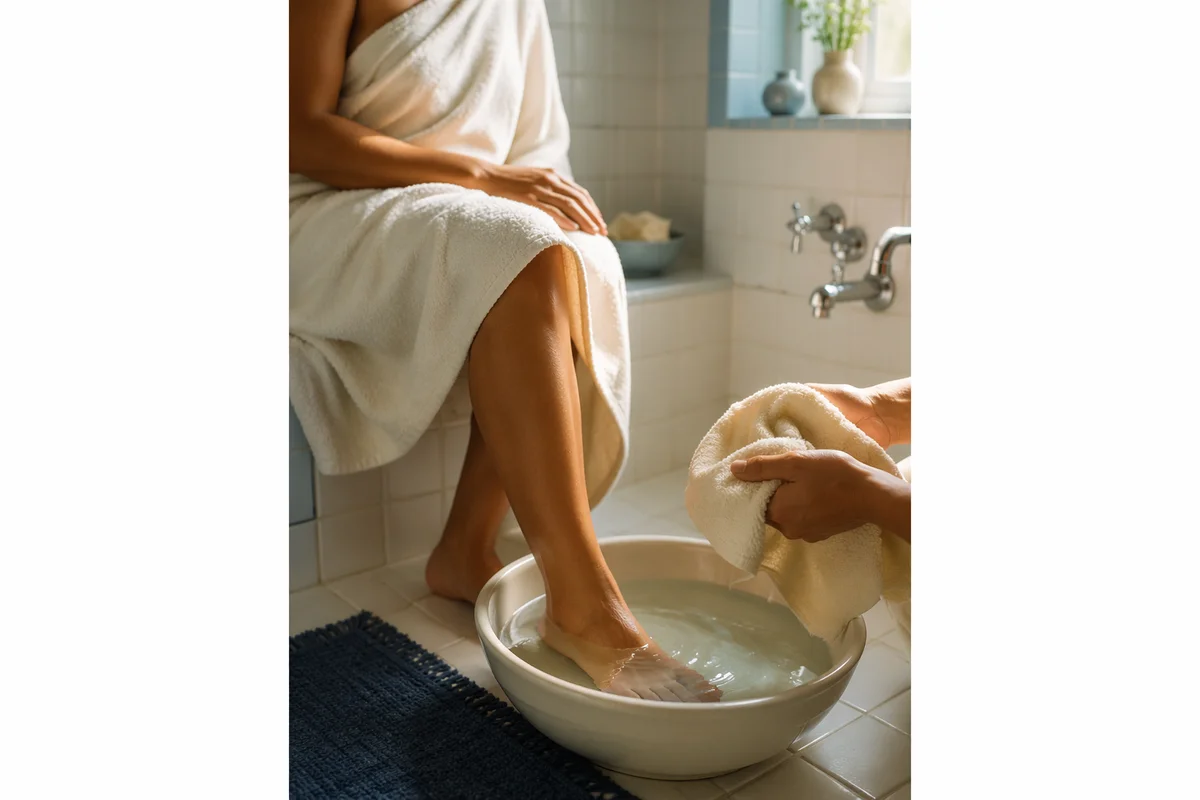 Humble Maundy Thursday Foot Washing Scene
