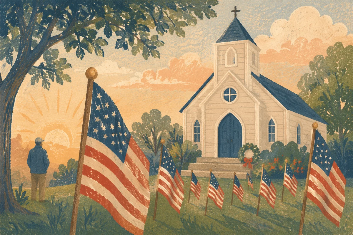Memorial Day Flags by Country Church