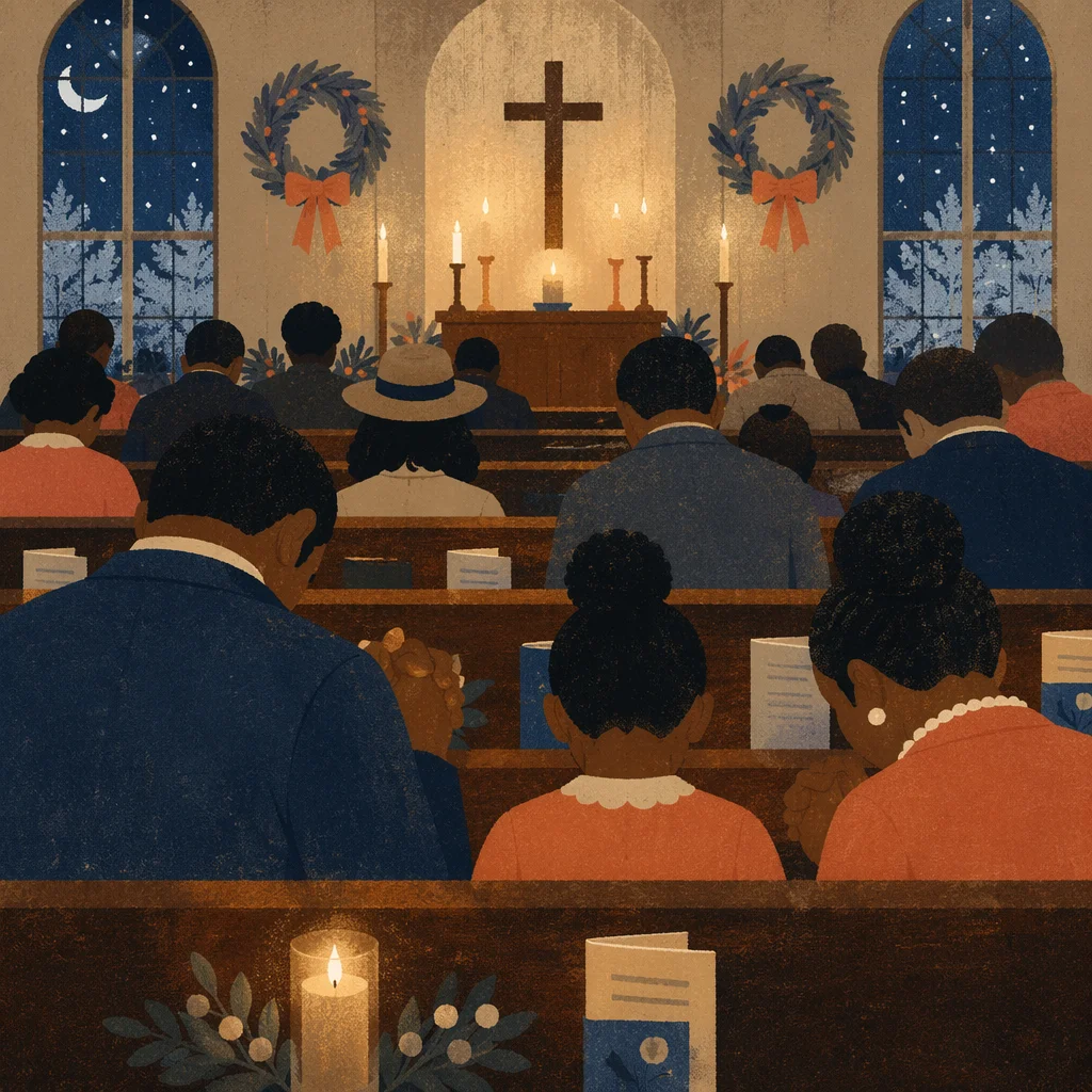 Midnight New Year Watchnight Prayer in Church