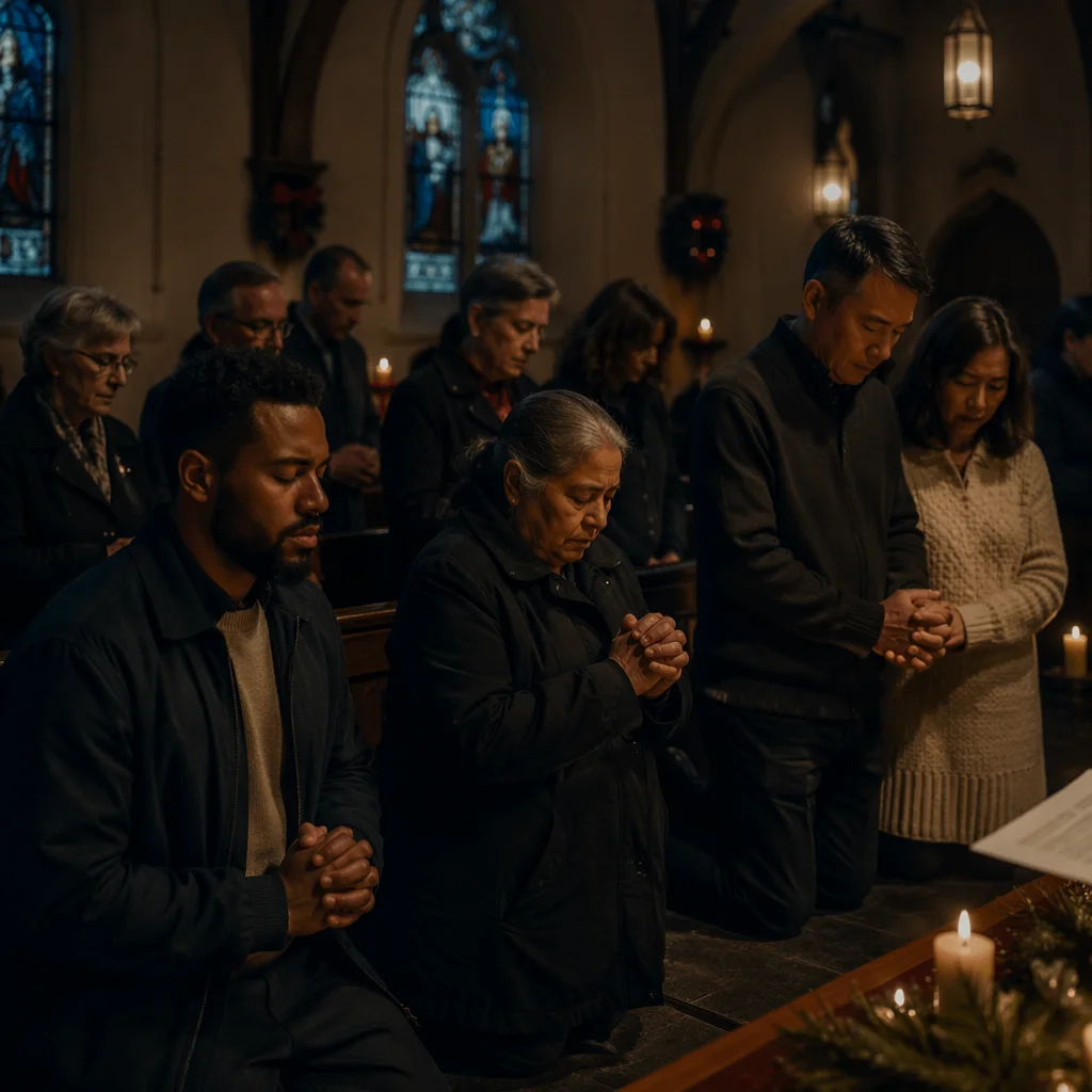 Midnight Prayer Service in Church Sanctuary
