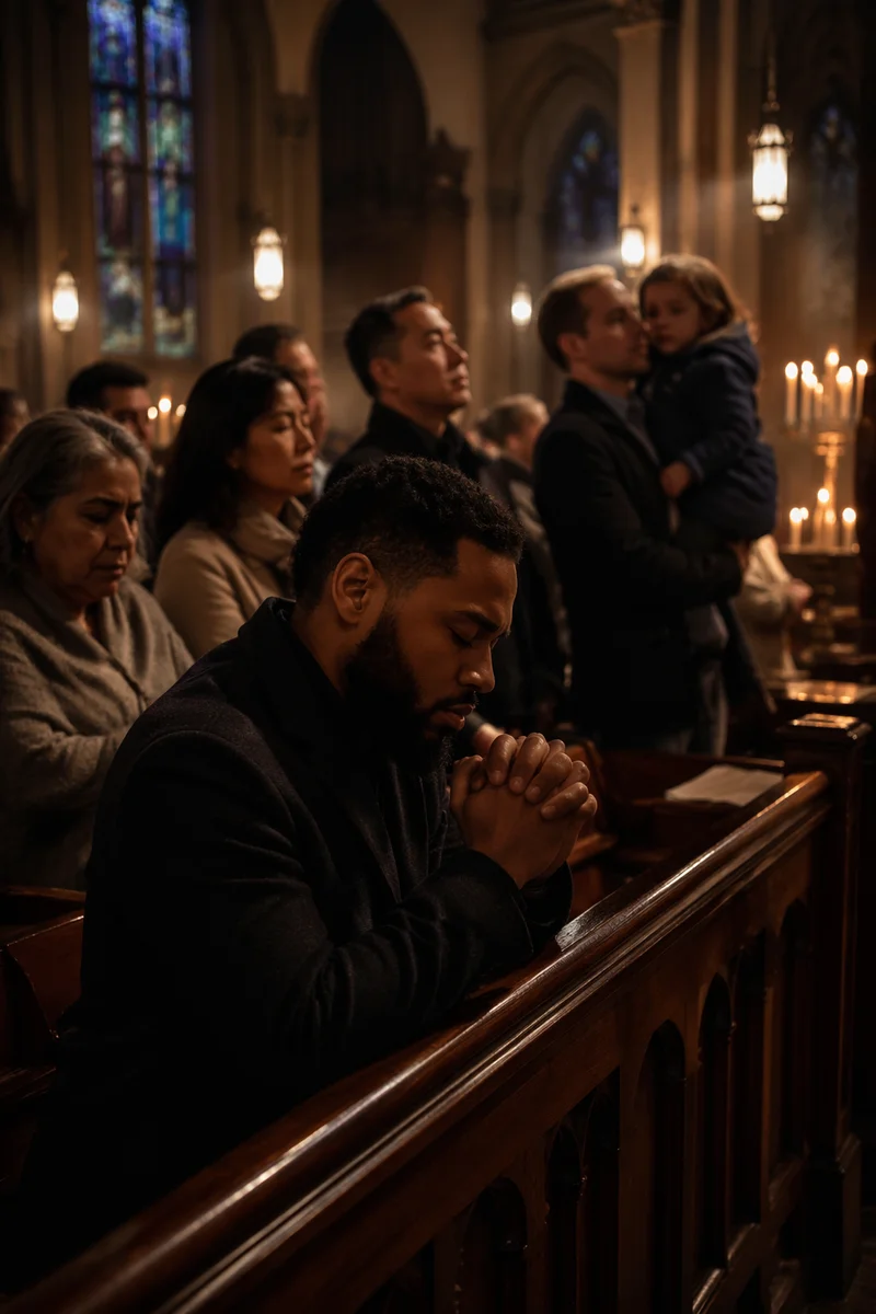 Midnight Prayer Service in Warm Church