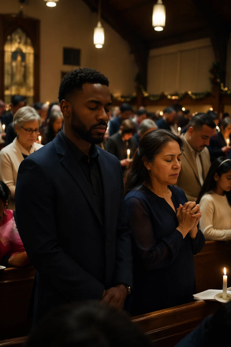 Midnight Prayer Service in Warm Church