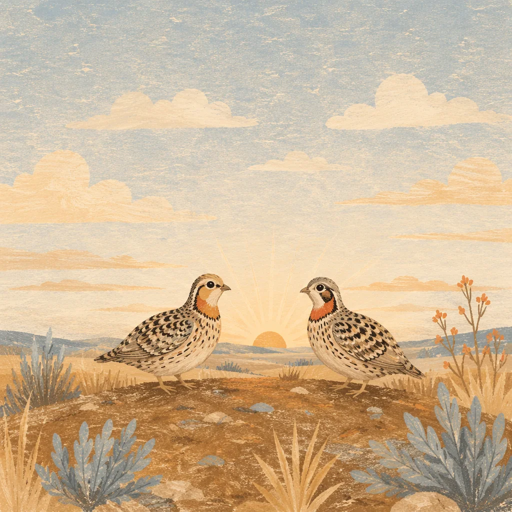 New Year Sunrise Prairie Birds