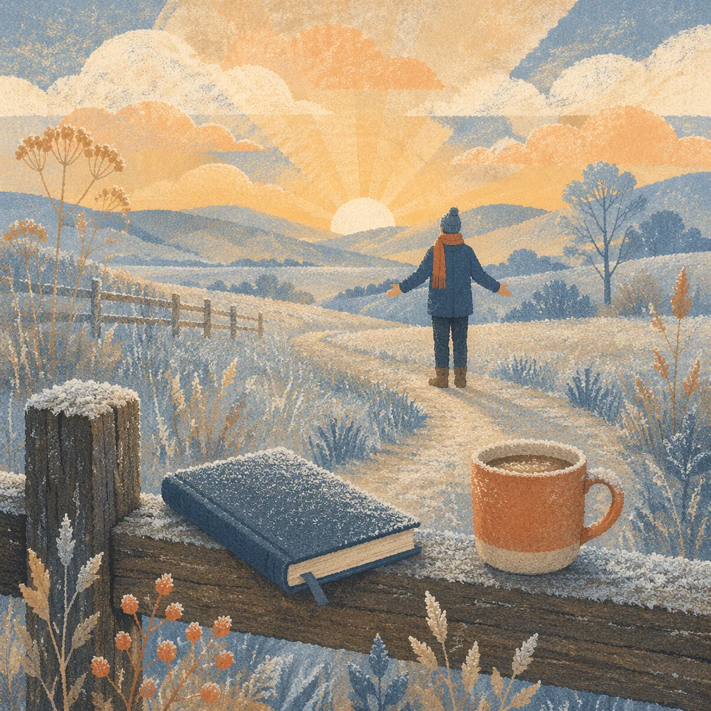 New Year Sunrise Prayerful Countryside Path