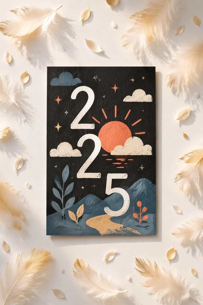 New Year Sunrise Fresh Start Flat Lay