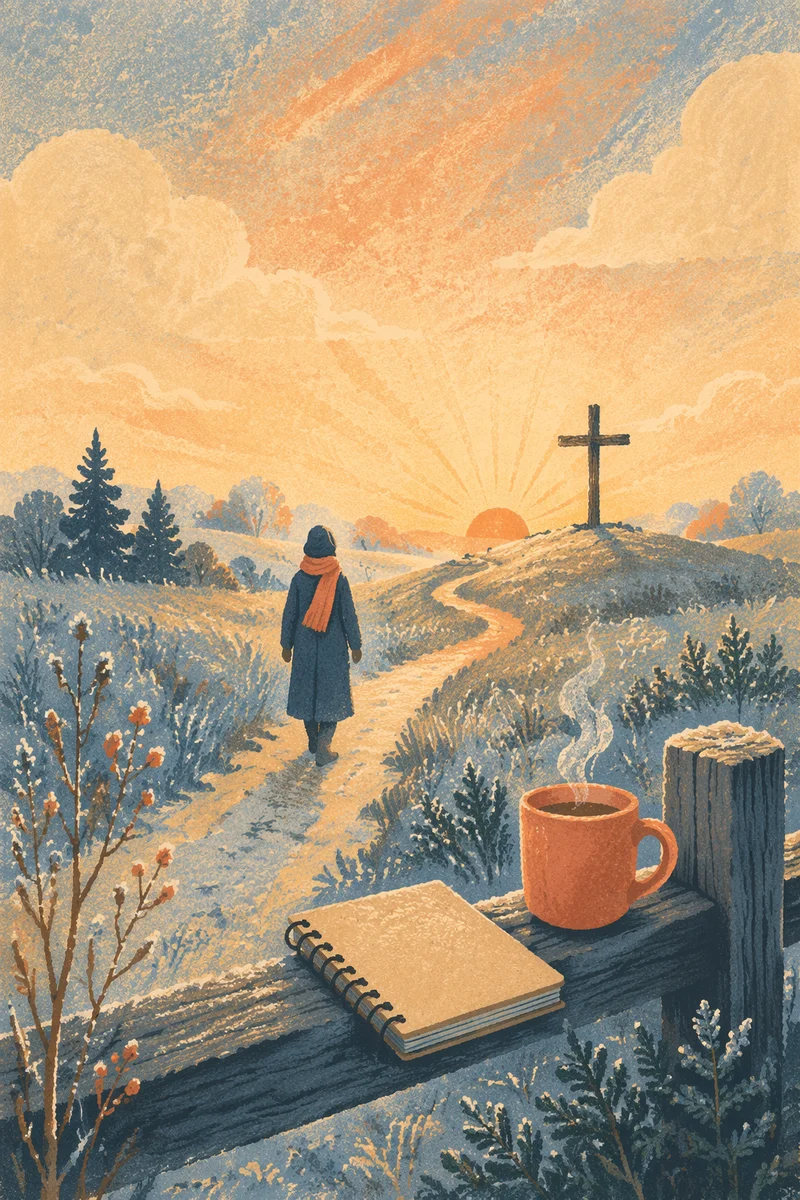New Year Sunrise Path to the Cross