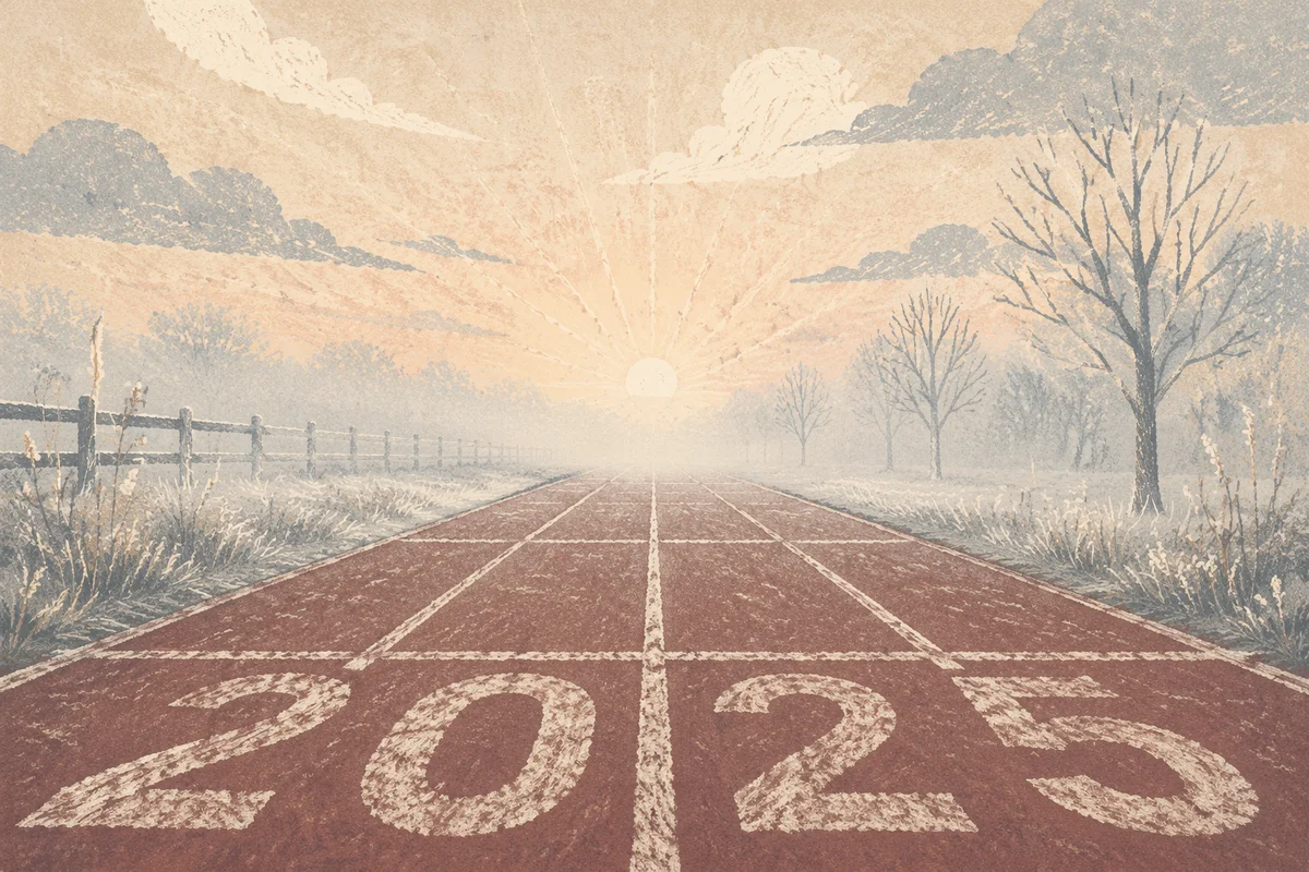 Winter Sunrise Track for a Fresh Start