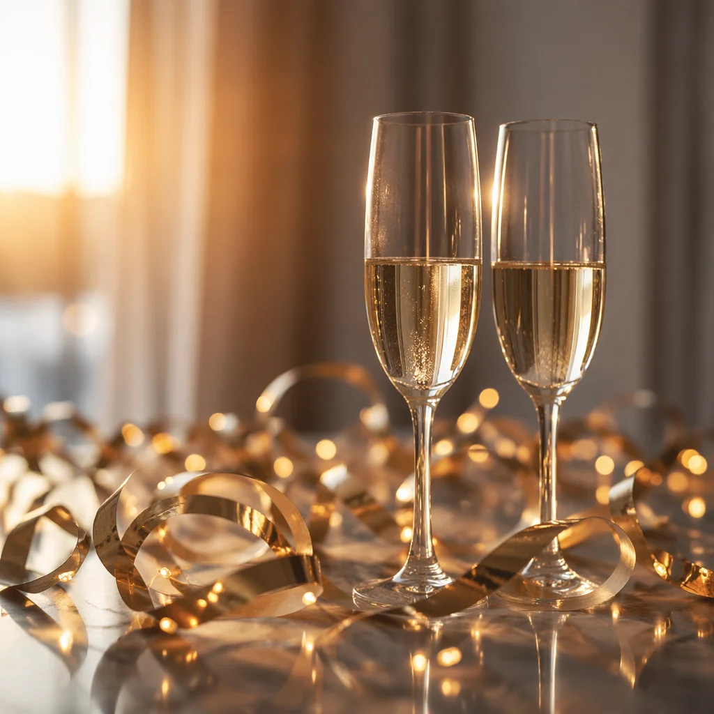 New Year Sunrise Champagne Celebration