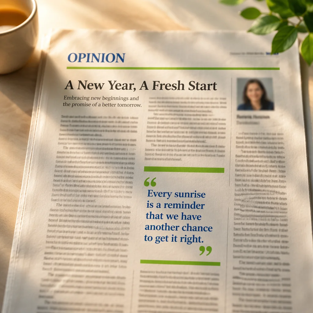 New Year Sunrise Editorial Fresh Start