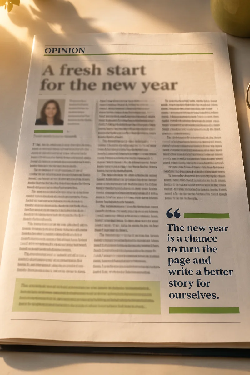 New Year Sunrise Editorial Fresh Start