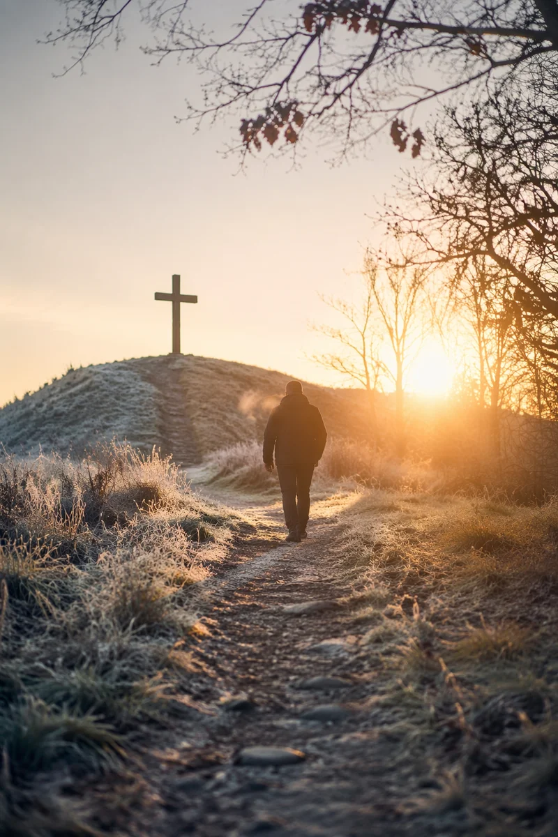 New Year Sunrise Path to the Cross