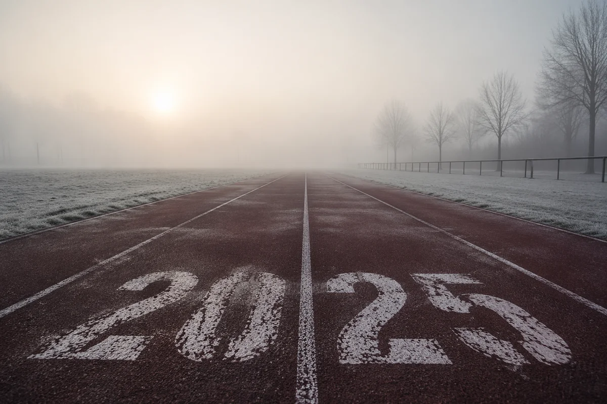 New Year Sunrise Running Track Fresh Start