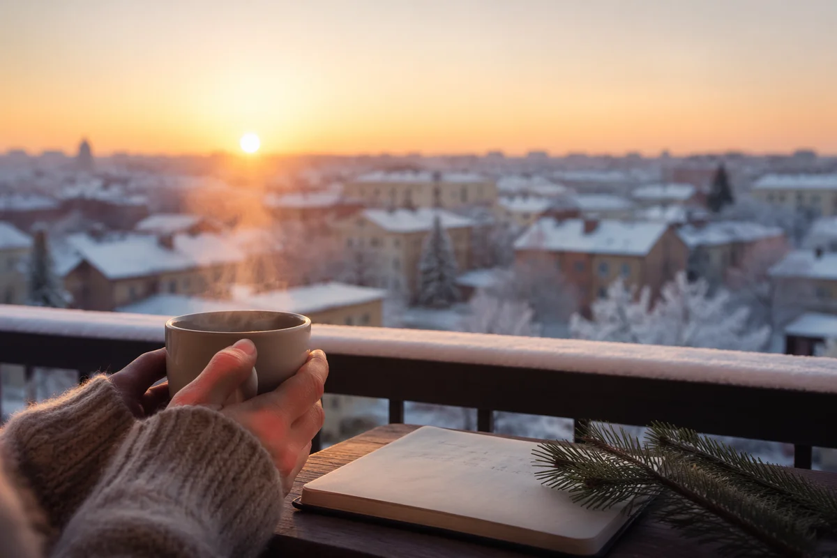 New Year Sunrise Balcony Fresh Start