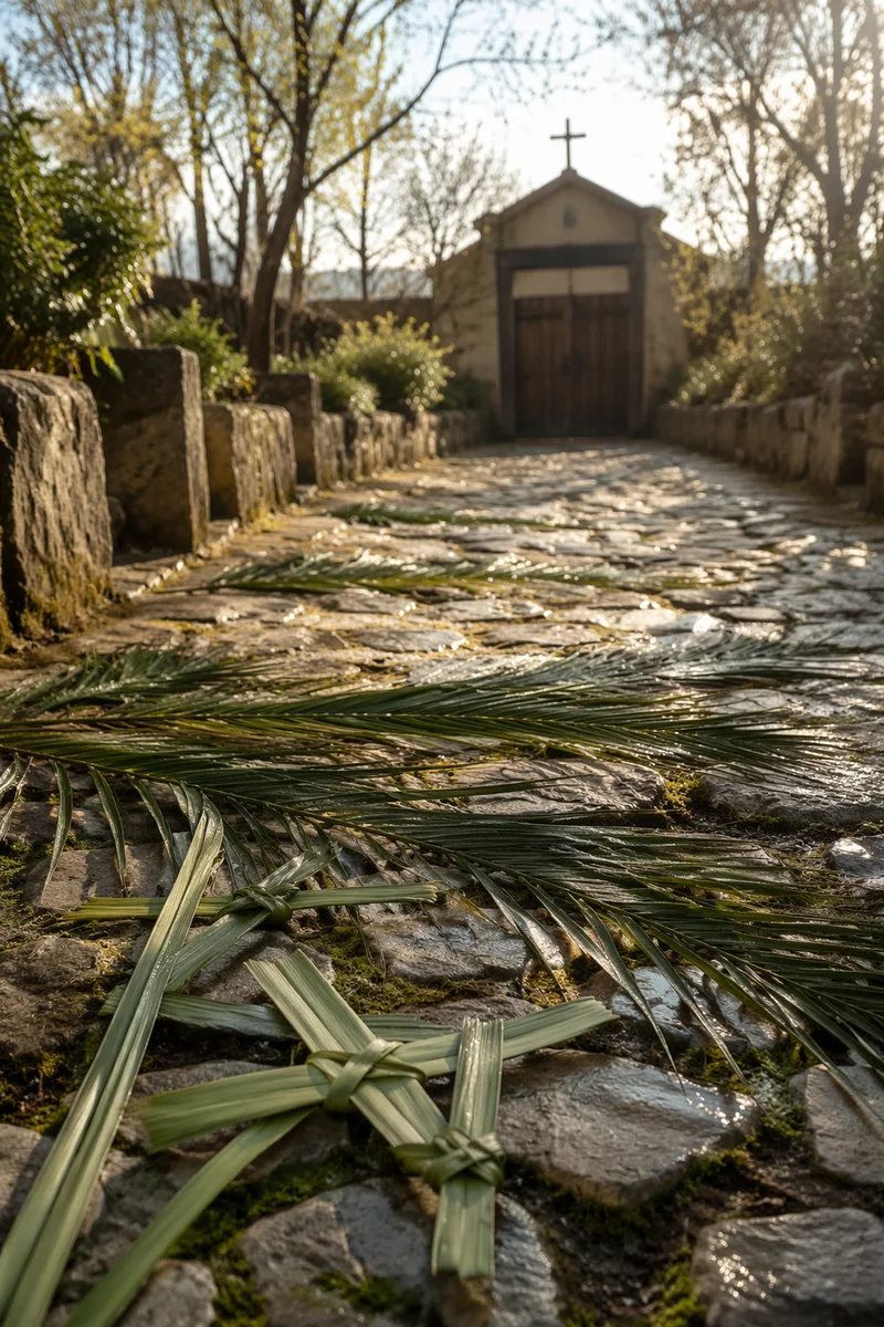 Palm Branches on Spring Chapel Path
