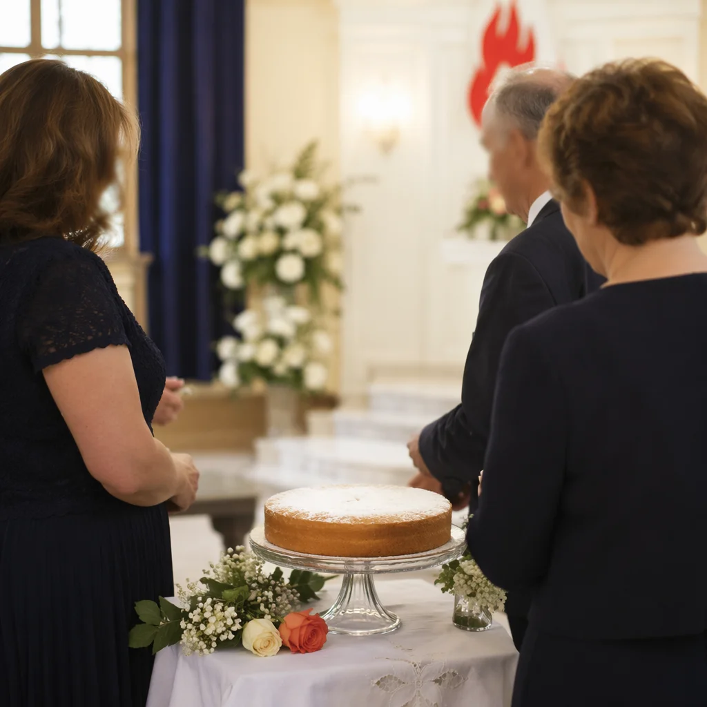 Pentecost Church Celebration Cake Table Scene