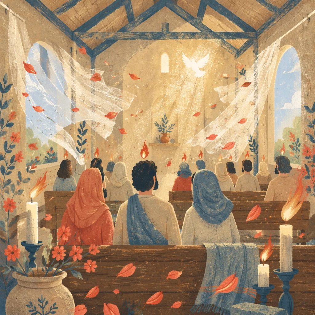 Pentecost Wind and Flames in Chapel