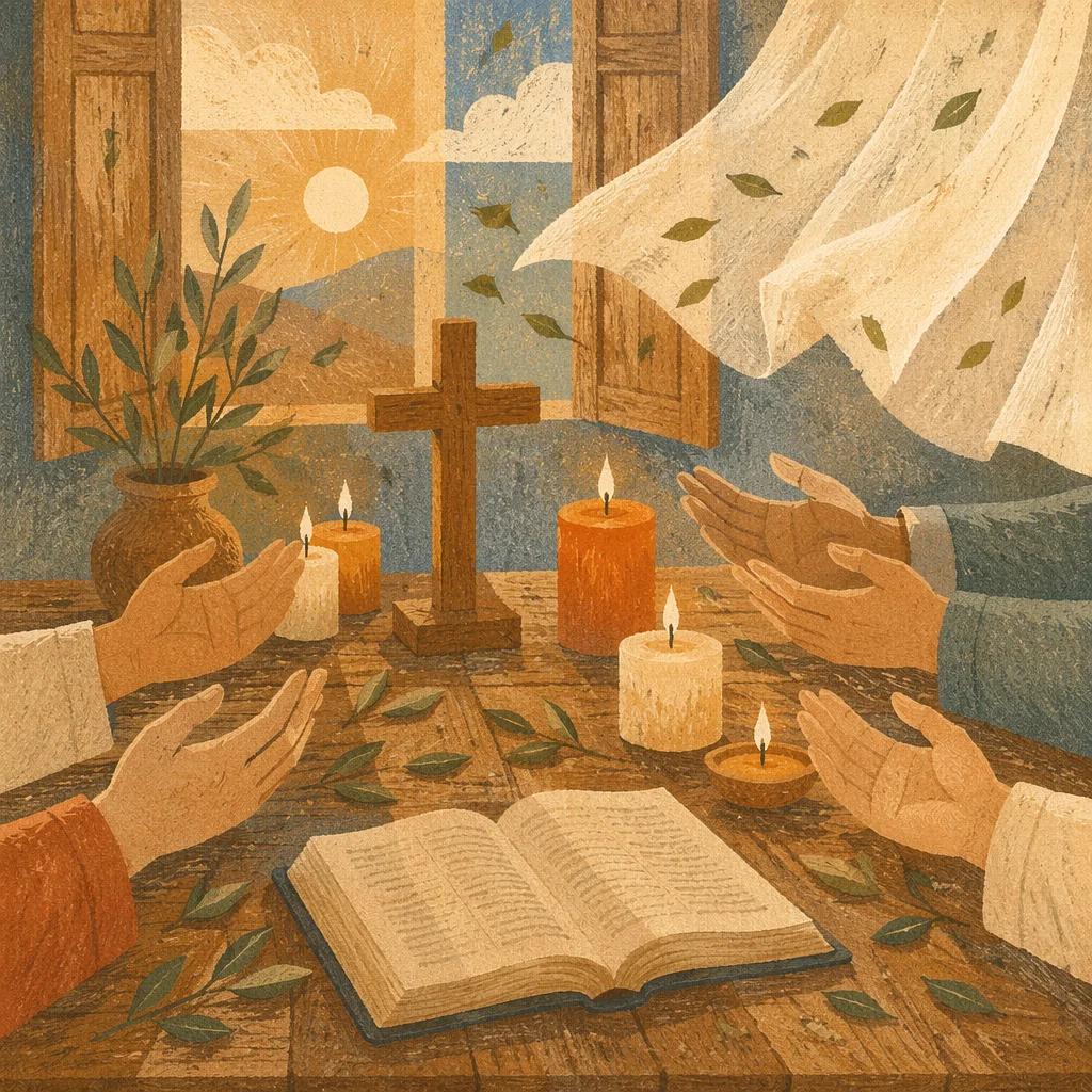 Pentecost Prayer with Flames and Wind