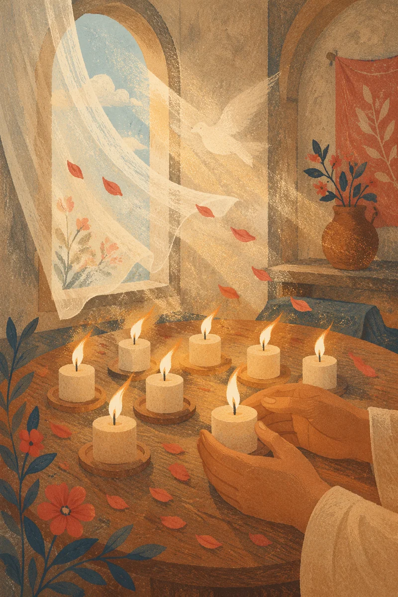 Pentecost Flames and Wind in Chapel