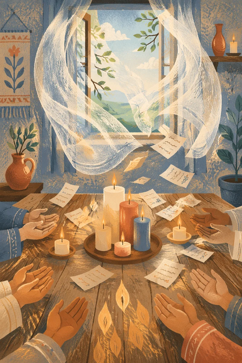 Pentecost Wind and Candlelit Prayer Chapel