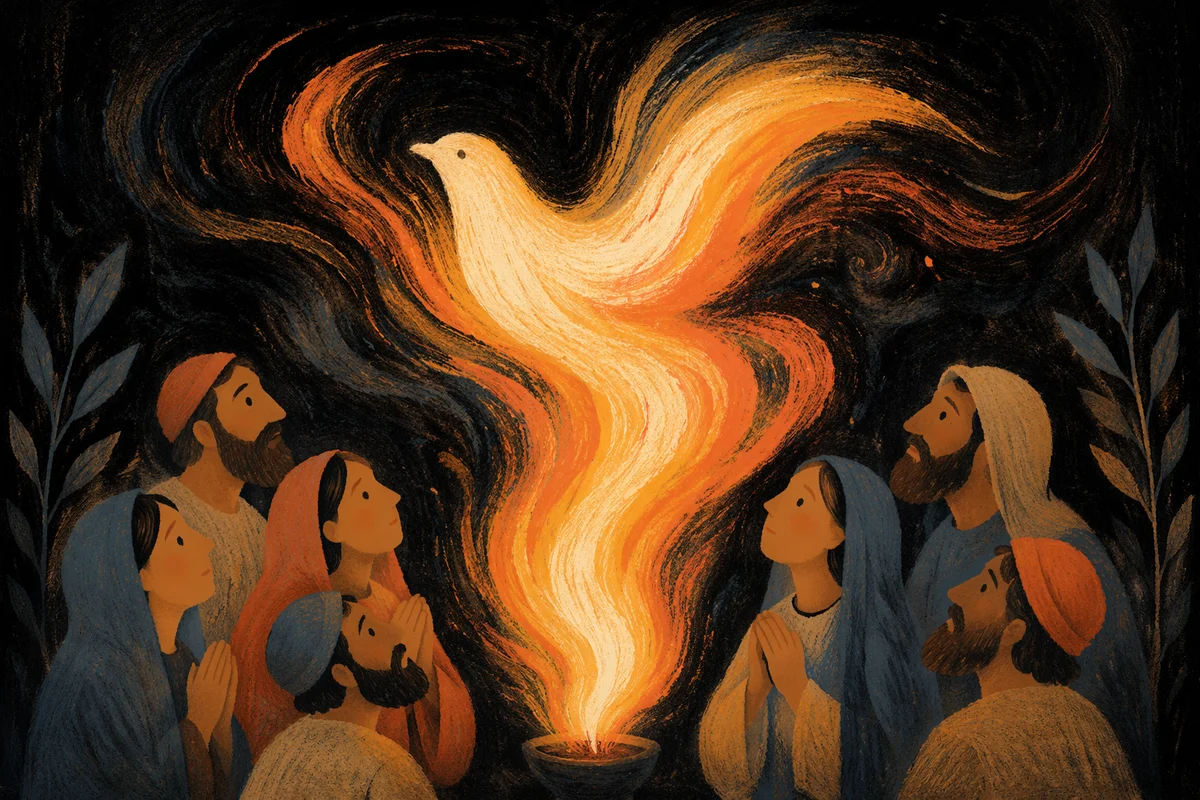 Pentecost Flame in Holy Wind